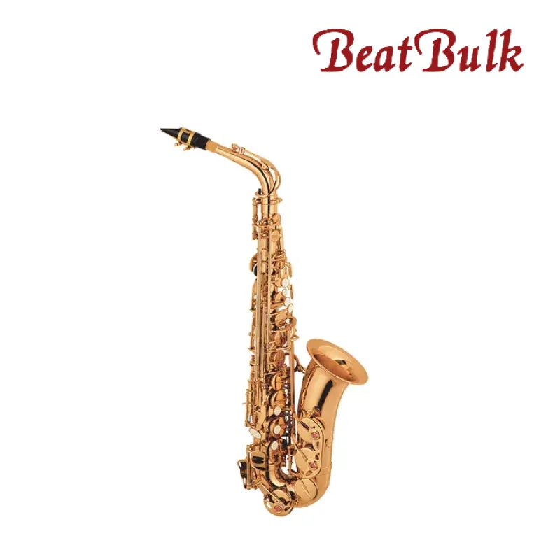 Alto Sax Saxophone Gold Plated with High F Key